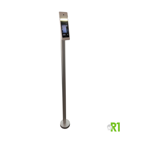 FD5IRT-ST: Front Temperature Thermoscanner (up to 1mt) + Floor Stand, Face Recognition (up to 2mt), Card, Wi-Fi.